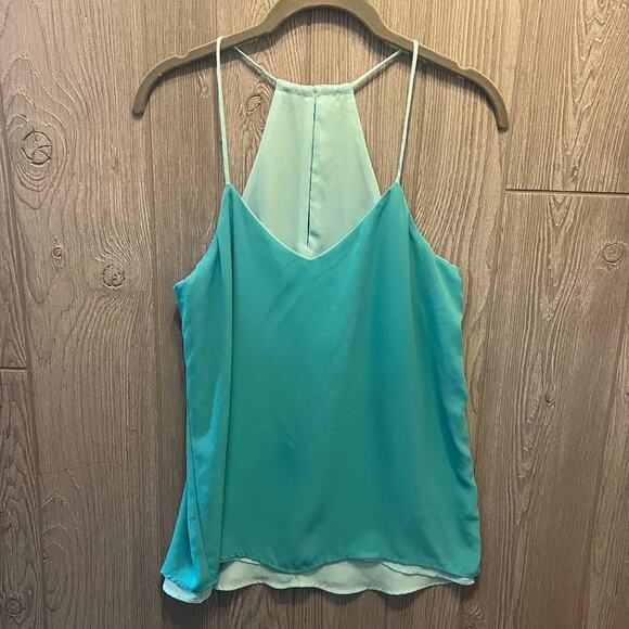 Express Tops - Express Women's Sleeveless V-neck Barcelona Cami Top Blue Teal  Size Small EUC